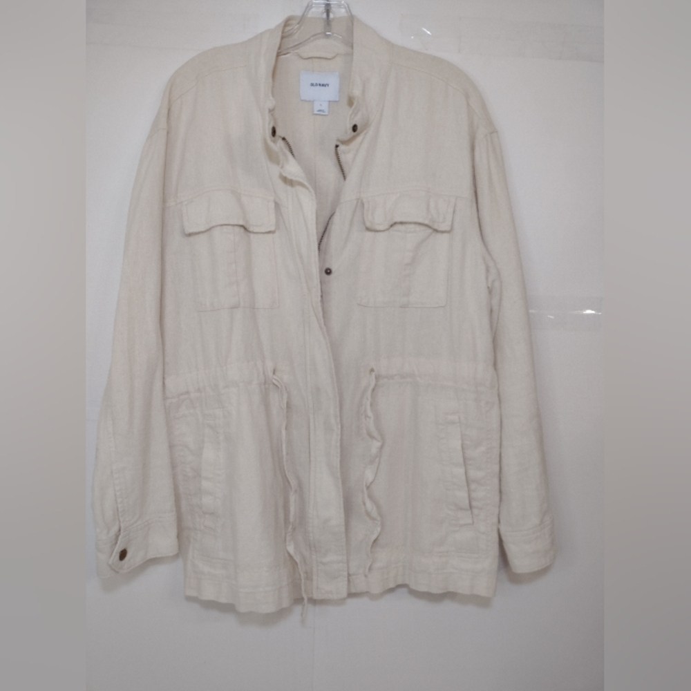 Old Navy Women's Linen Blend Safari Jacket Size (L)